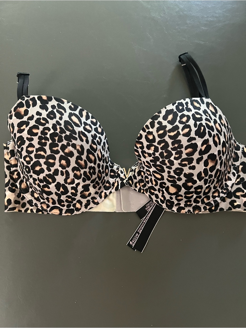 Victoria's Secret Leopard Print Push-Up Bra - Beige and Black